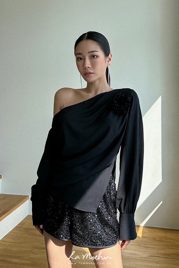 亮片鬆緊可愛短褲